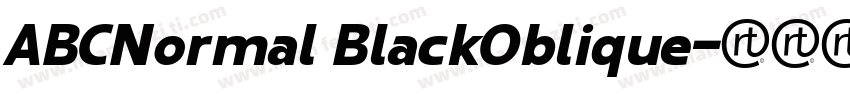 ABCNormal BlackOblique字体转换